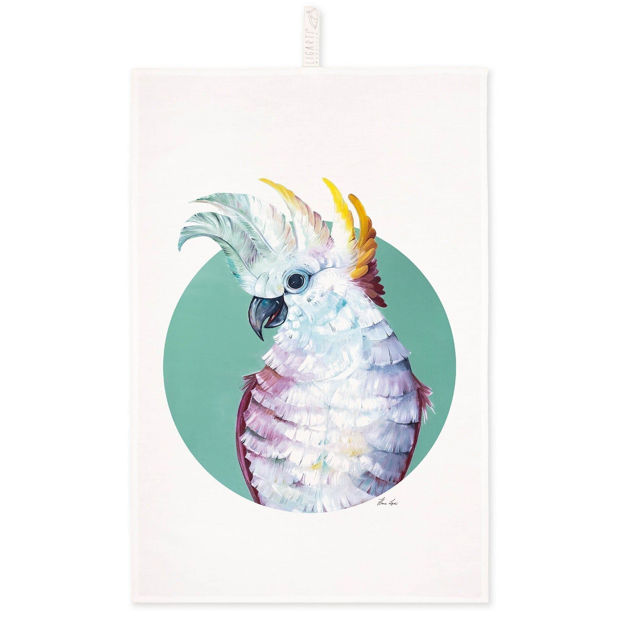 Strofinaccio [Mezzo Lino] Cacatua | asciugamani da cucina