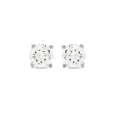 Boucles d'oreilles basiques en argent sterling 925