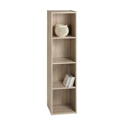 Estante de almacenamiento 4 cajas - H122 cm - MADERA