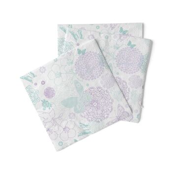 Serviette Luisa en violet menthe en tissu 33 x 33 cm, 100 pièces 2