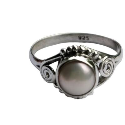 Freshwater Pearl 925 Sterling Silver Handmade Ring