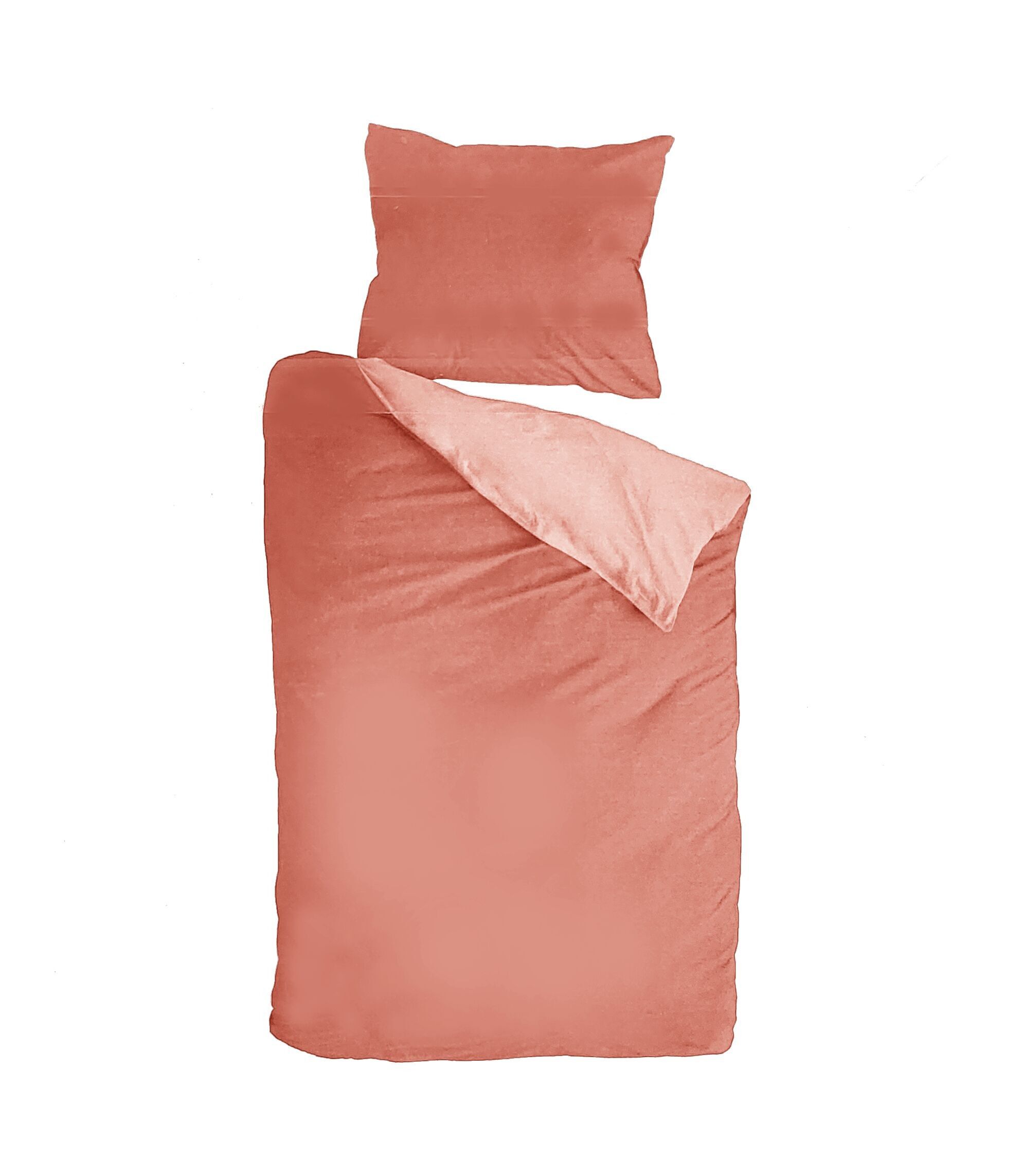 Swizz Terra/Lachs-Bettbezüge – 140 x 220 + 20 cm