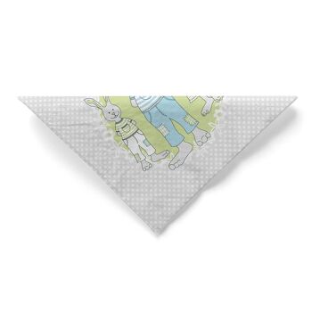 Famille de serviettes Bommel en vert-gris en tissu 33 x 33 cm, 3 plis, 100 pièces 4