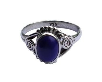 Belle bague faite à la main en argent 925 avec pierres précieuses Lapis Lazuli 1