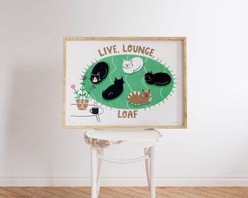Live, Lounge, Loaf -  Impression Riso épaisse 1