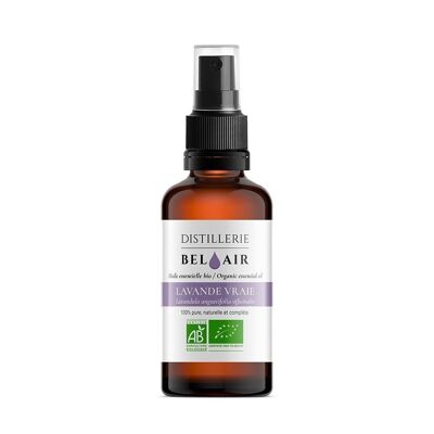 Lavanda verdadera - Aceite esencial orgánico - Spray 50ml - unidad