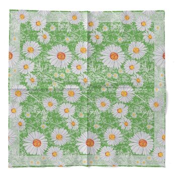 Serviette Lissy en vert en tissu 33 x 33 cm, 3 plis, 100 pièces 3