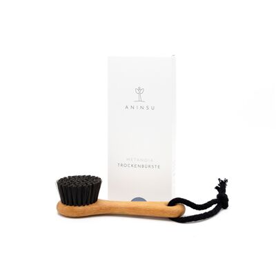 Metanoia dry brush from Aninsu - facial brush with bio-based bristles | made in Germany | Massage brush | Dry Brushing | FSC-certified beech wood | sustainable with cotton cord