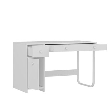 Bureau Asil avec pieds en métal blanc 9