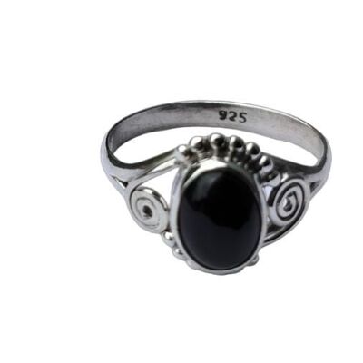 Beautiful Black Onyx Vintage 925 Sterling Silver Handmade Ring