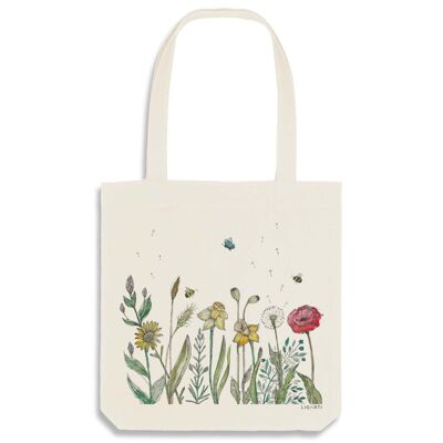 Jute bag [recycling] - flower meadow