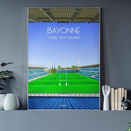 Affiche rugby Bayonne - Stade Jean Dauger