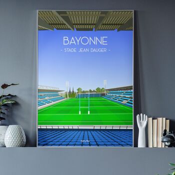 Affiche rugby Bayonne - Stade Jean Dauger 2