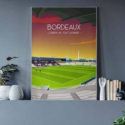 Bordeaux rugby poster - Stade Chaban Delmas