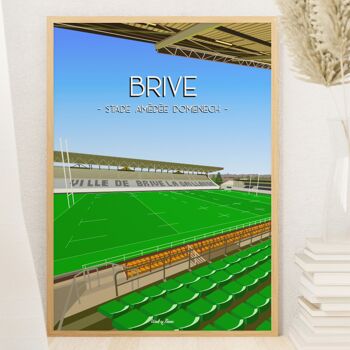 Affiche rugby Brive - Stade Amédée Domenech 1