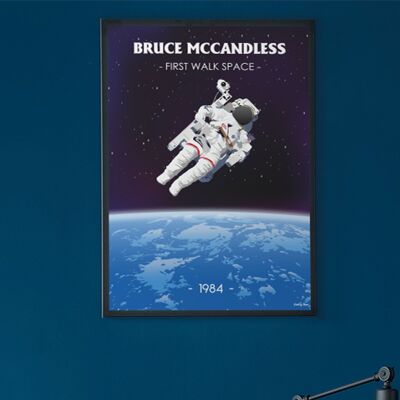 Póster de Bruce McCandless - Primera caminata espacial de la historia