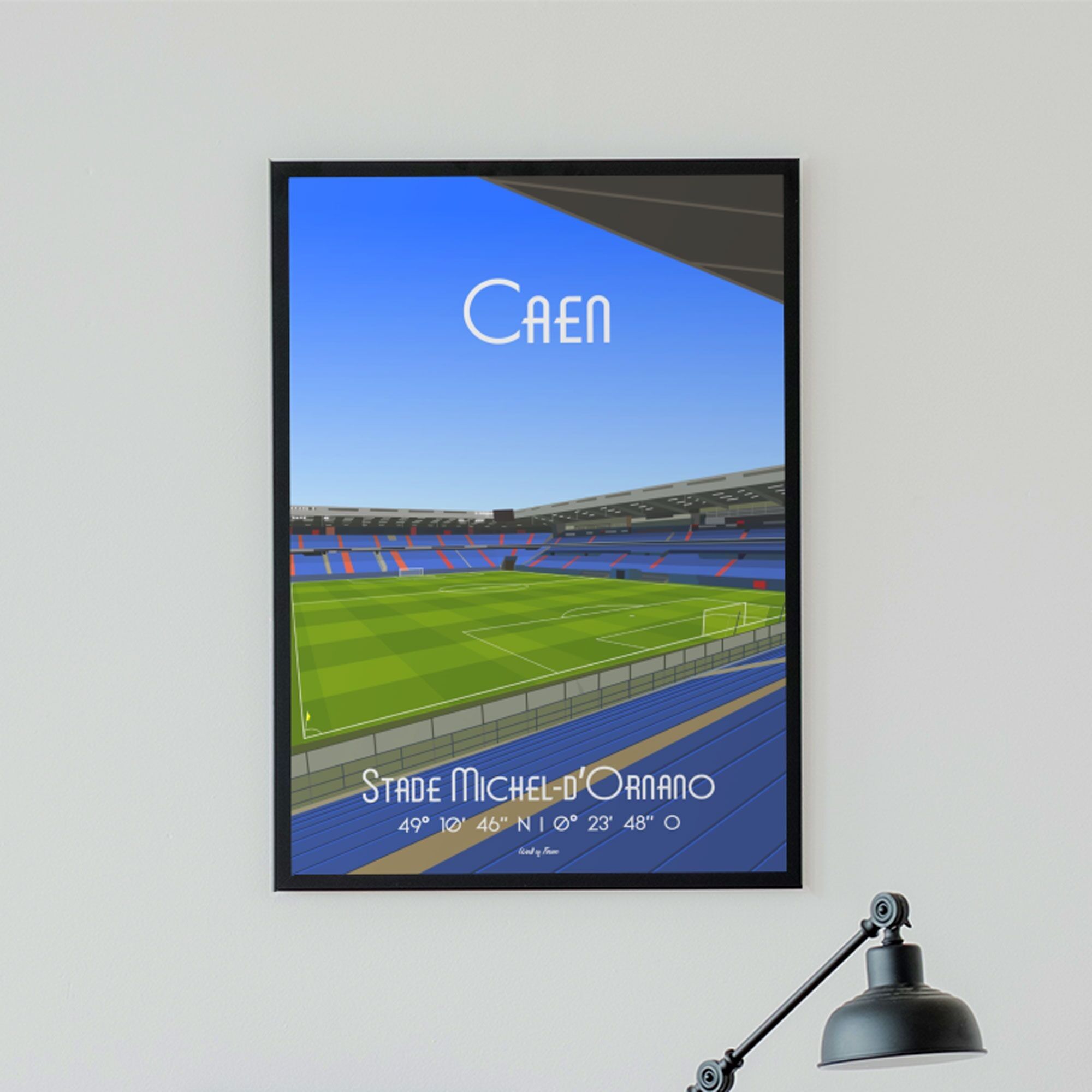 Poster di calcio Caen - Stade Michel d'Ornano