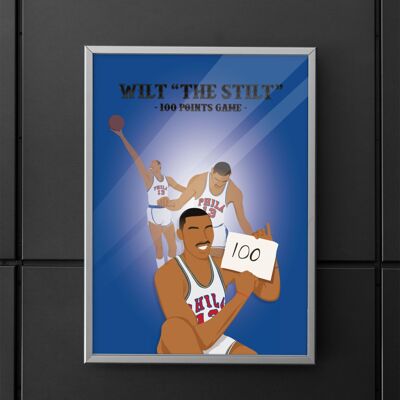 Chamberlain basketball poster - Wilt the Stilt