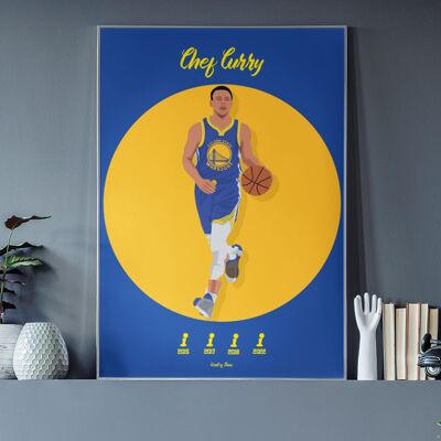 Affiche basket Chef Curry - Stephen
