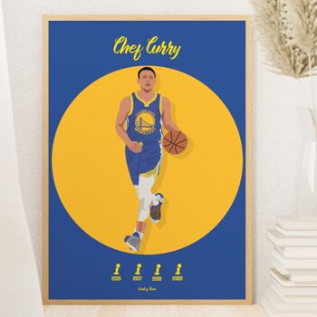 Affiche basket Chef Curry - Stephen 3