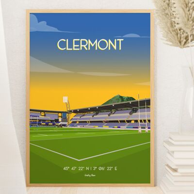 Poster di rugby Clermont - Stadio di rugby