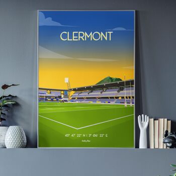 Affiche rugby Clermont - Stade de rugby 3