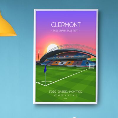 Poster di calcio Clermont - Stade Gabriel Montpied