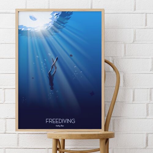 Affiche Freediving poster apnée