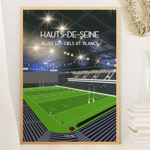 Affiche Racing Hauts-de-Seine - Stade de rugby