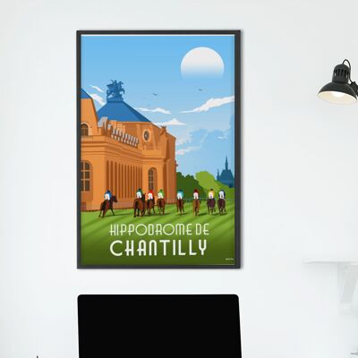 Plakat der Rennbahn von Chantilly