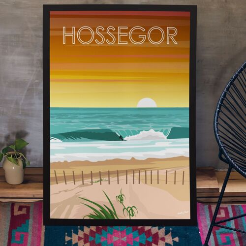 Affiche Hossegor - surf