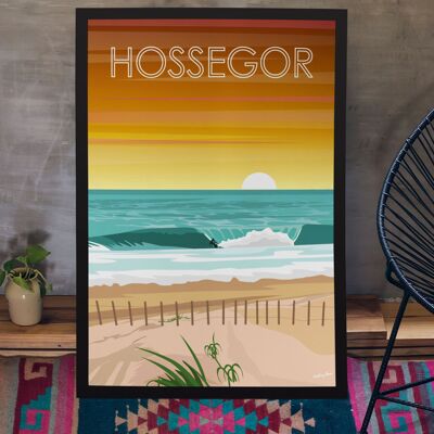 Poster Hossegor - surfing