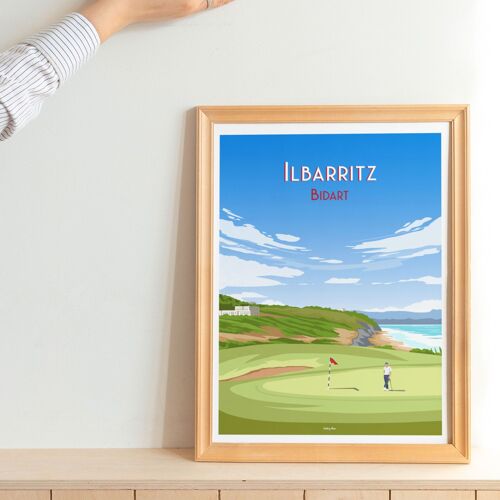 Affiche golf Ilbarritz - Bidart
