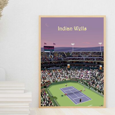 Tennisplakat aus Indian Wells