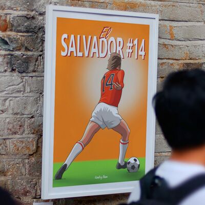 Cartel de fútbol Johan Cruyff - El Salvador