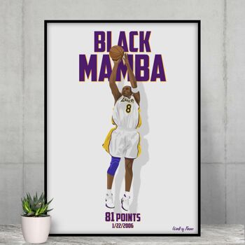 Affiche basket Kobe Bryant Lakers 1