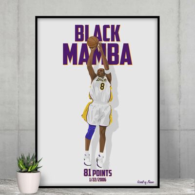 Affiche basket Kobe Bryant Lakers