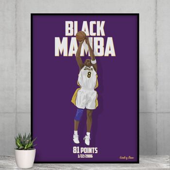 Affiche basket Kobe Bryant Lakers 4