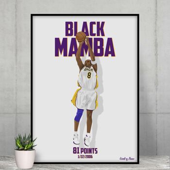 Affiche basket Kobe Bryant Lakers 5