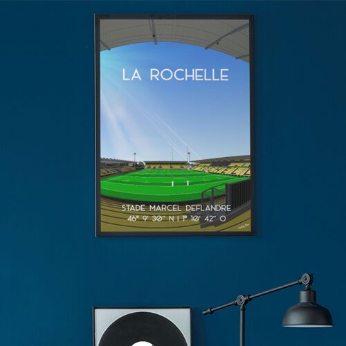 Affiche rugby La Rochelle - Stade Marcel Deflandre