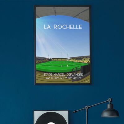 Poster rugby La Rochelle - Stadio Marcel Deflandre