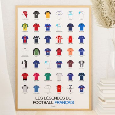 Poster Legenden des französischen Fußballs