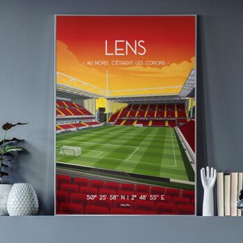 Affiche football Lens - Stade Bollaert Delelis 10