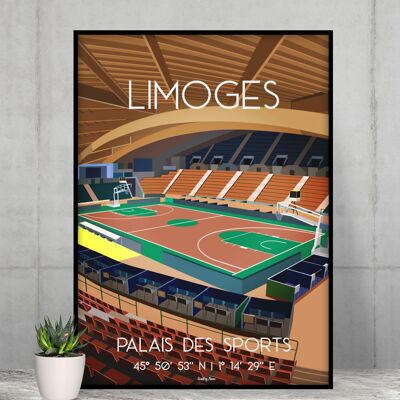 Limoges basketball poster - Palais des Sports