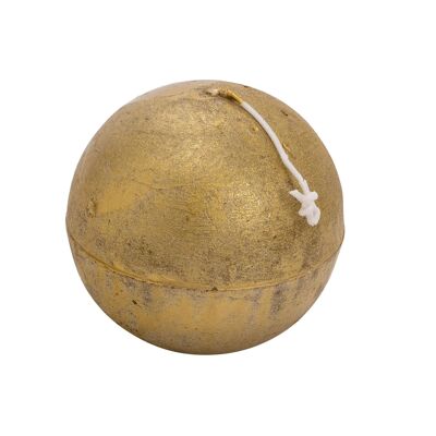 Nicola Spring Ball Shaped Metallic Candle - Gold - 32hr