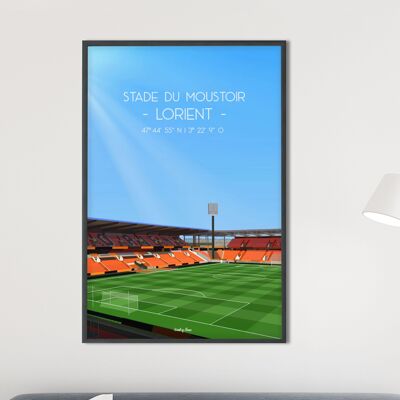 Football poster Lorient - Moustoir stadium