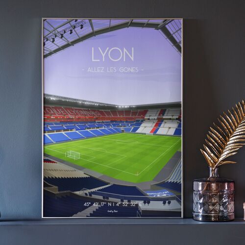 Affiche Lyon - Stade de foot