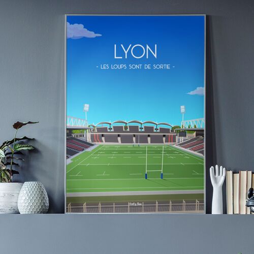 Affiche Lyon - Stade de rugby