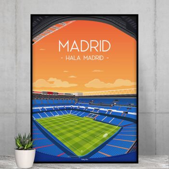 Affiche Madrid - Stade de foot 5