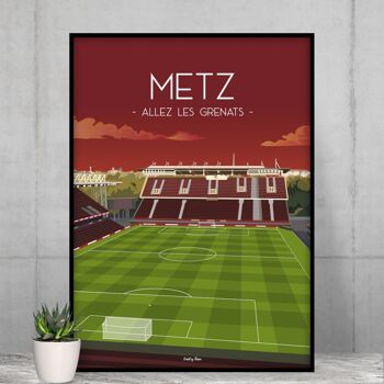 Affiche football Metz - Allez les Grenats 2